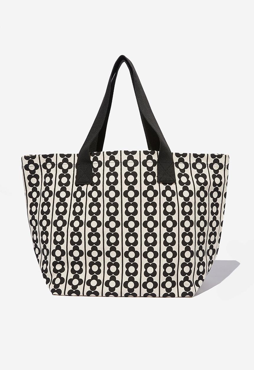 Rubi - Canvas tote bag - delilah daisy/black