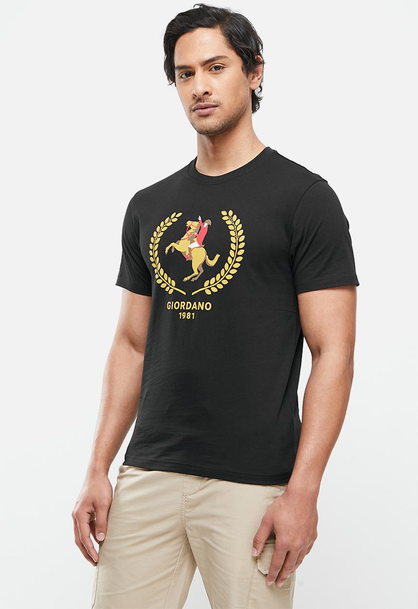 Giordano - Napo print tee - black 