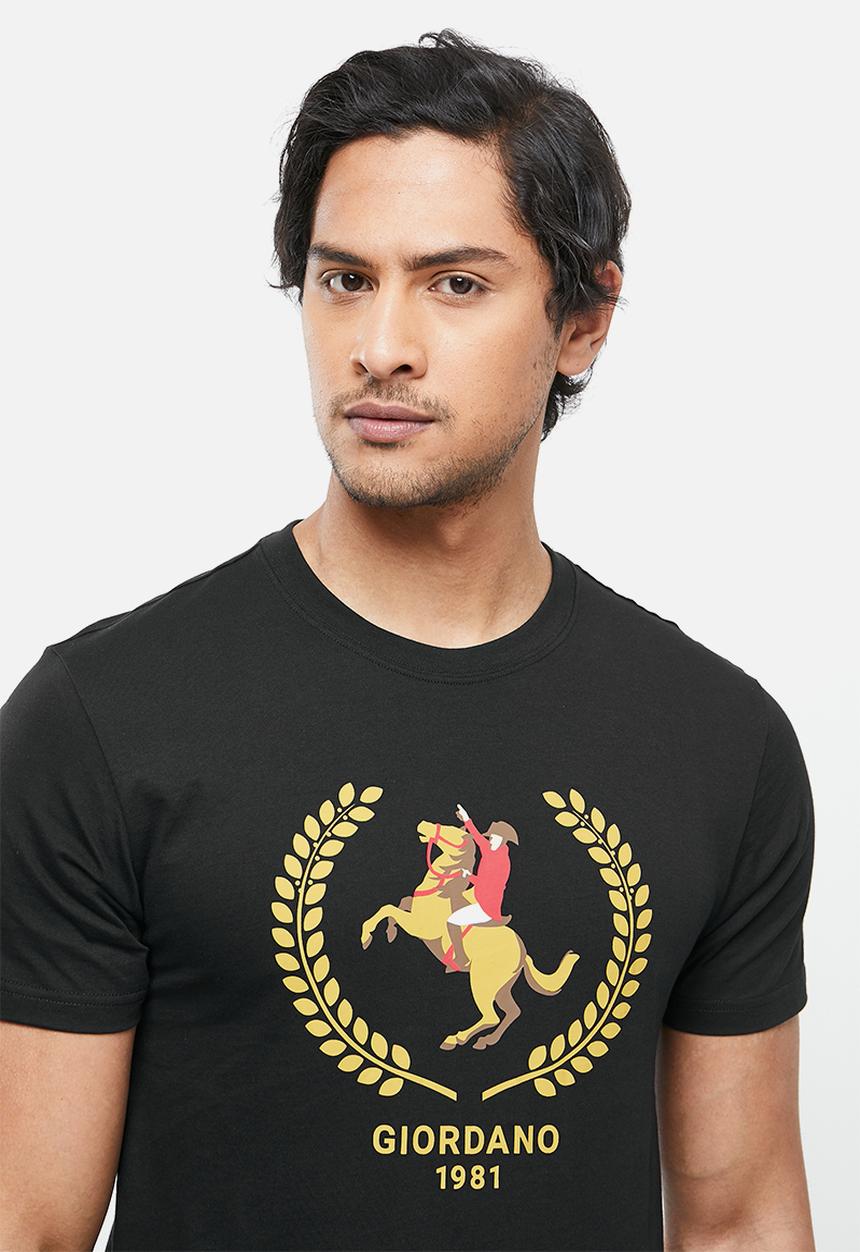 Giordano - Napo print tee - black 