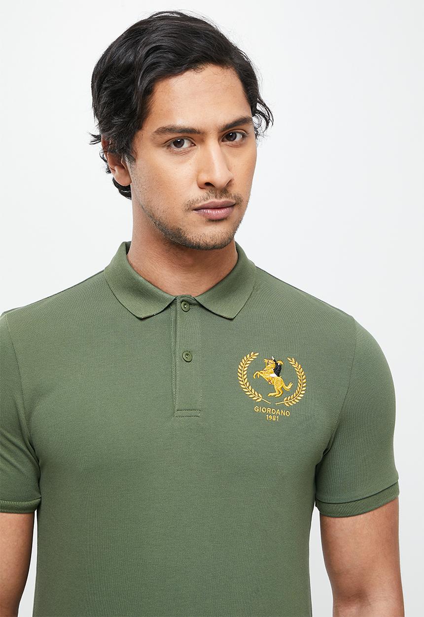 Giordano - Napoloen embroid golfer - grey 