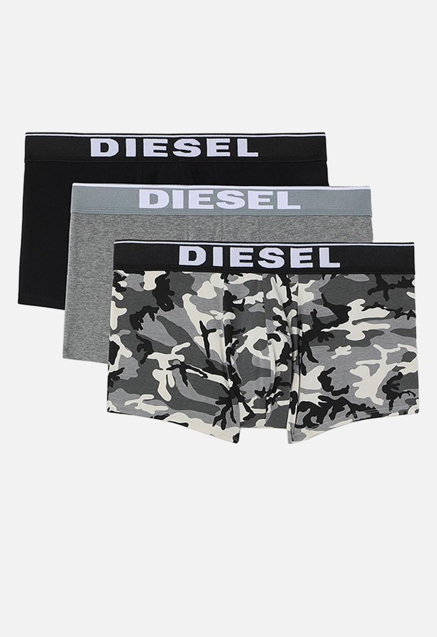 Diesel  - Umbx-damien three pack boxer-shorts - black & grey 