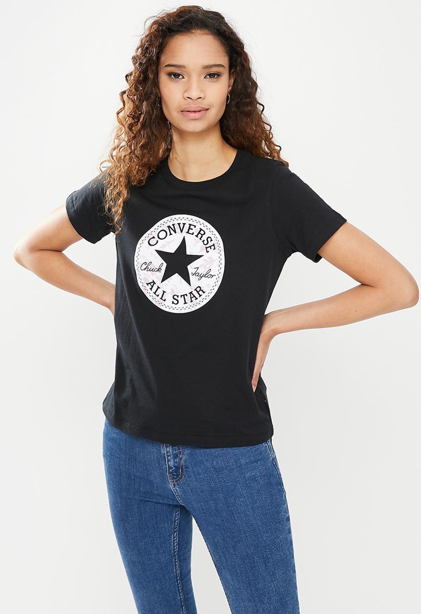 Converse - Hybrid flower chuck patch infill classic tee - black