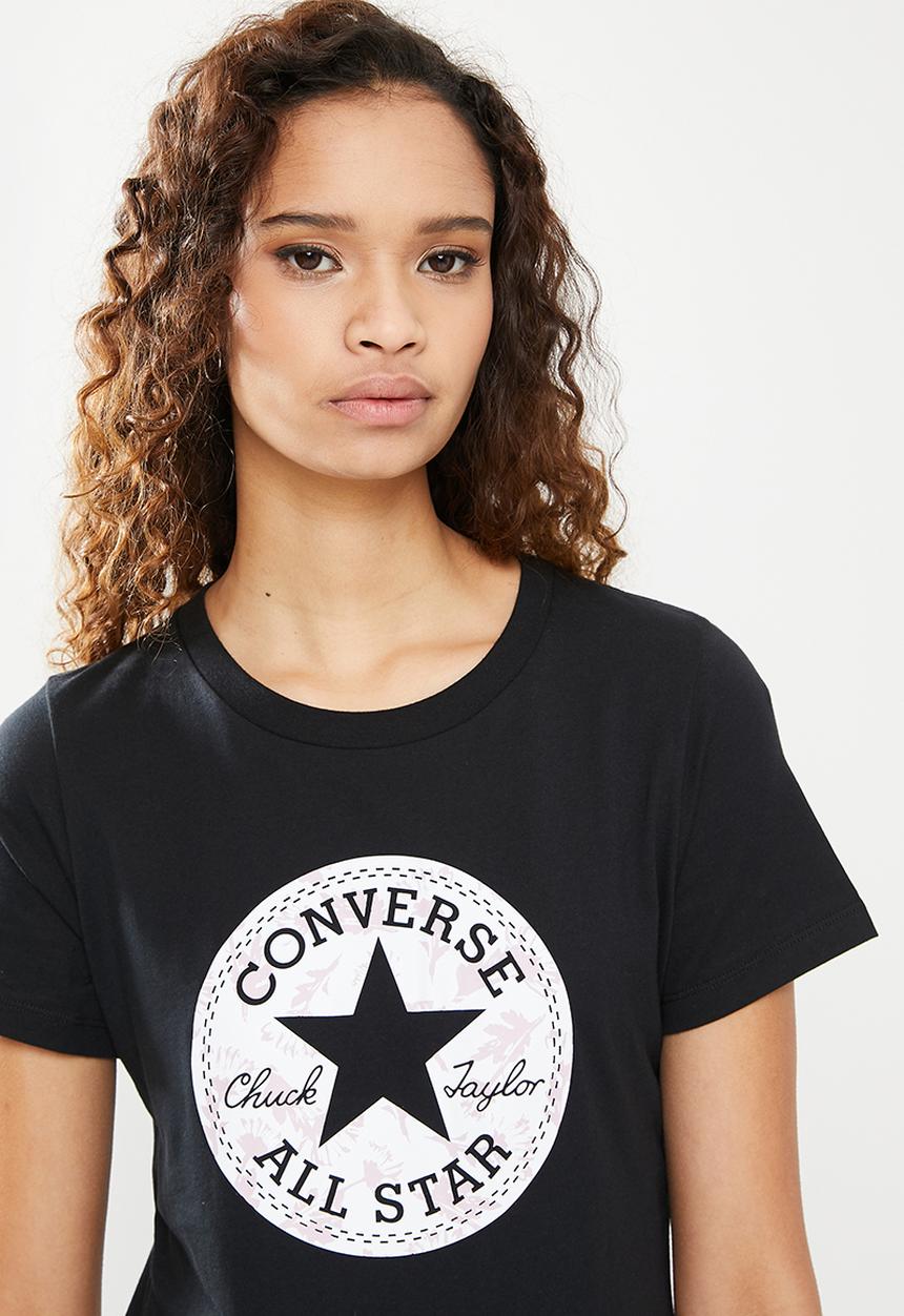 Converse - Hybrid flower chuck patch infill classic tee - black