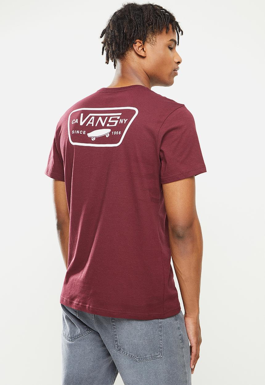 Vans - Full patch back short sleeve - burgundy