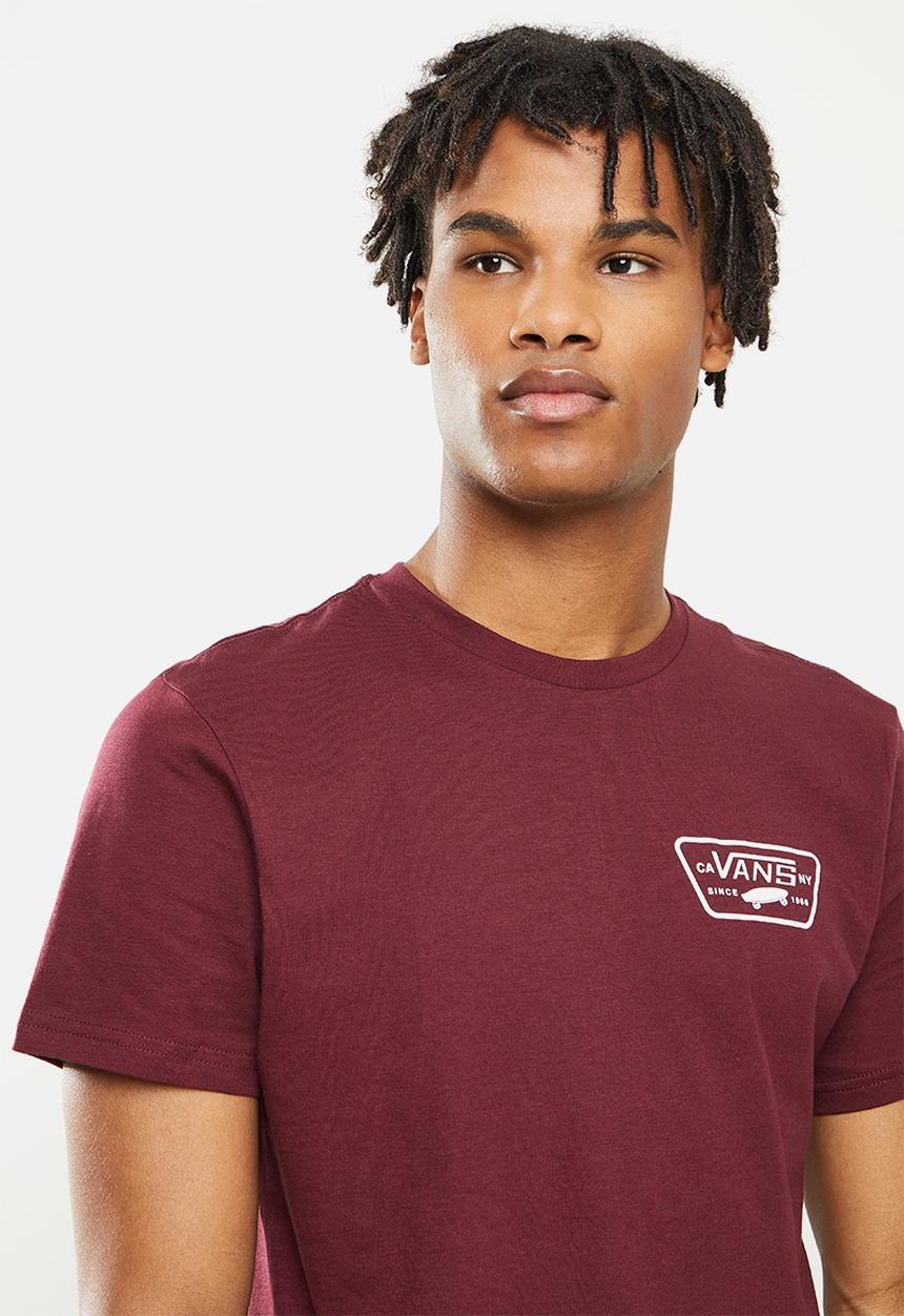Vans - Full patch back short sleeve - burgundy