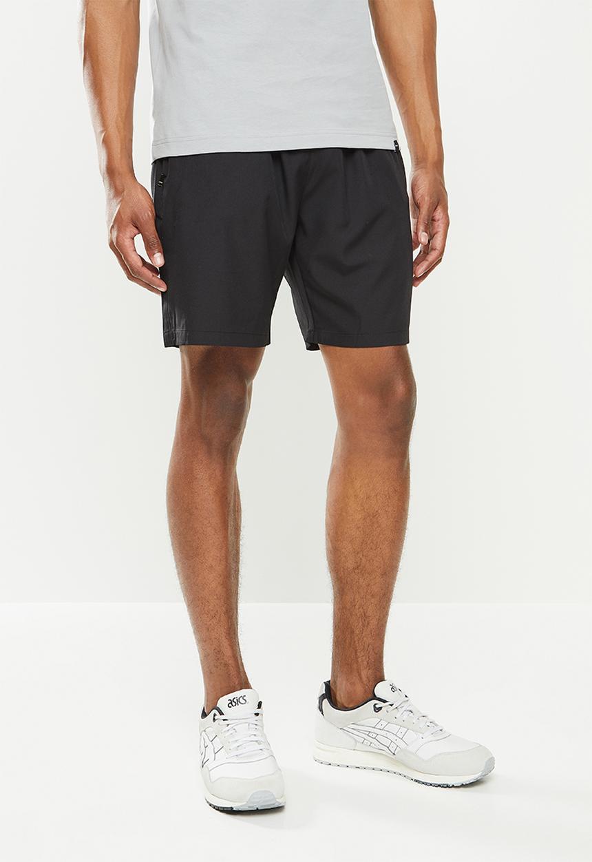 basicthread - Elastic waistband plain shorts - black