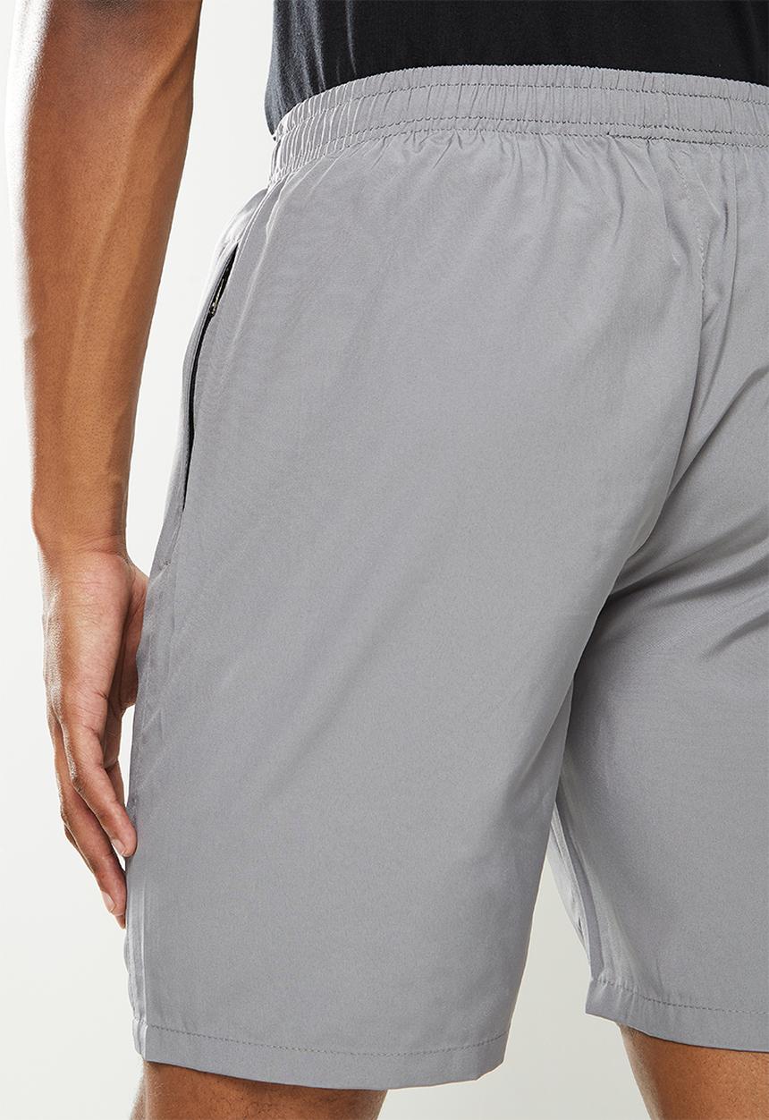 basicthread - Elastic waistband plain shorts - grey