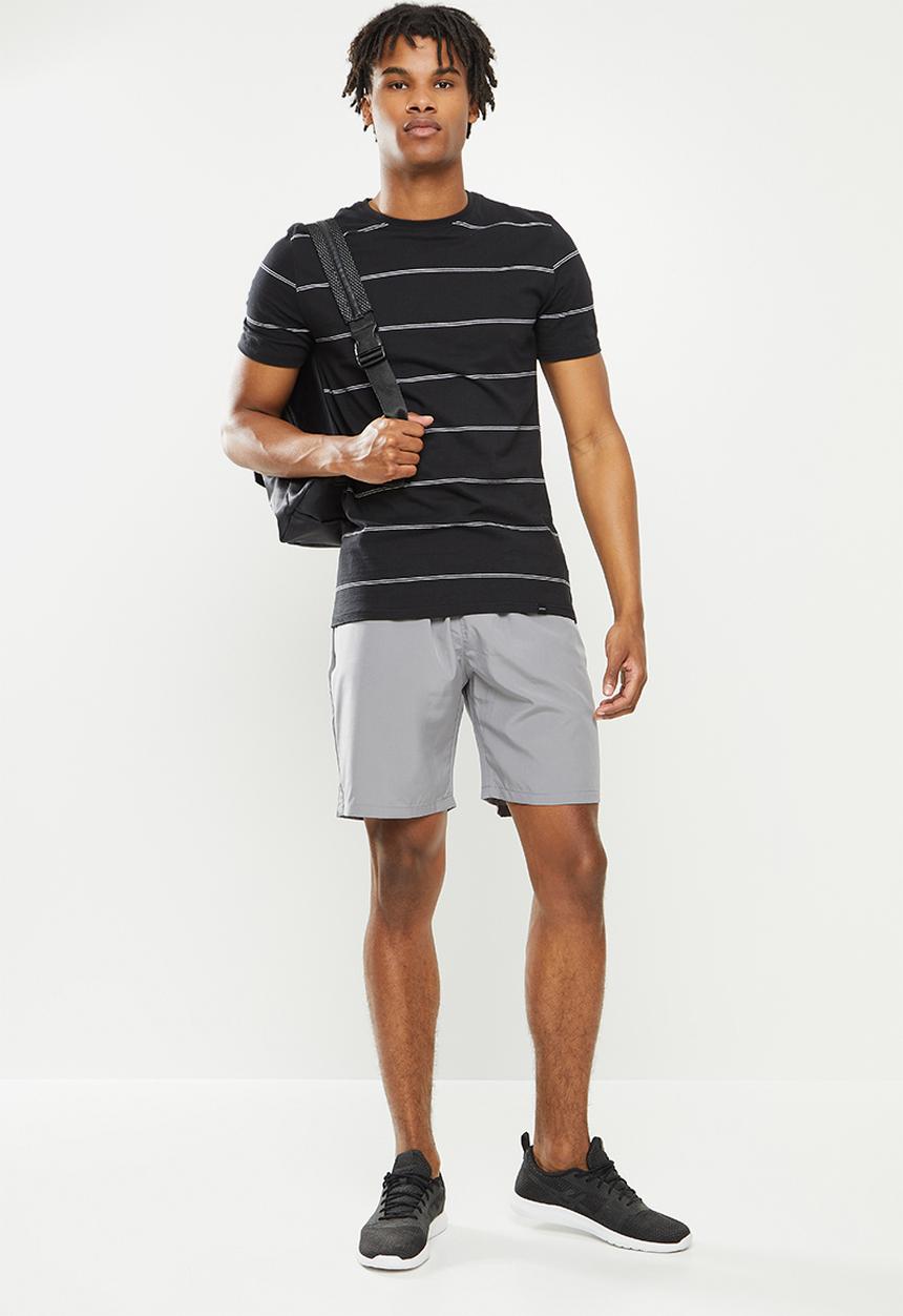 basicthread - Elastic waistband plain shorts - grey