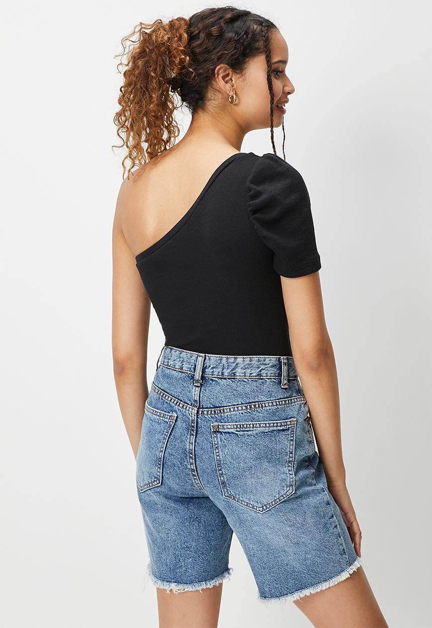 Blake - 2 Pack asymmetric bodysuit - sage & black