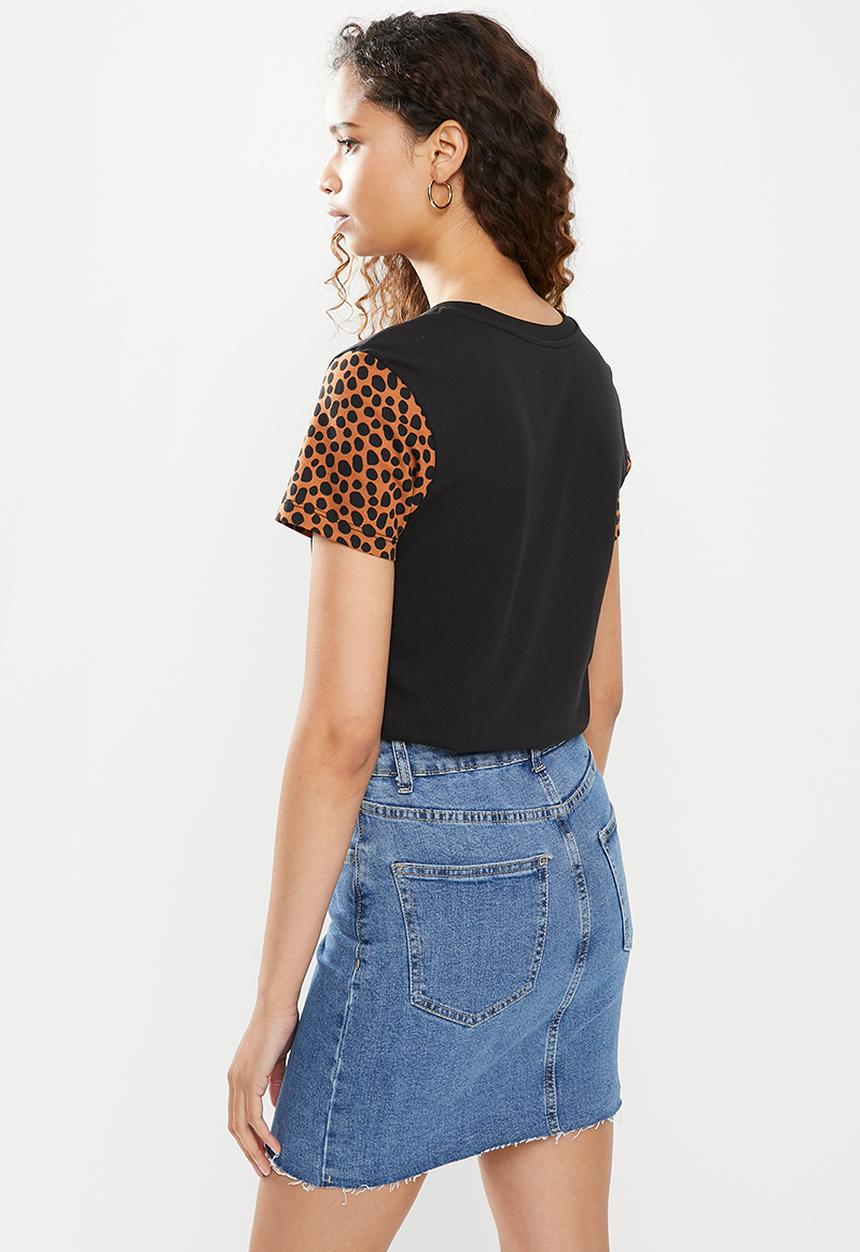 Vans - Wild colorblock - black/animal print