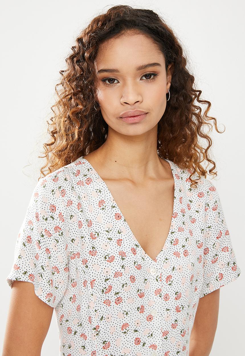 RVCA - Once more dress - white