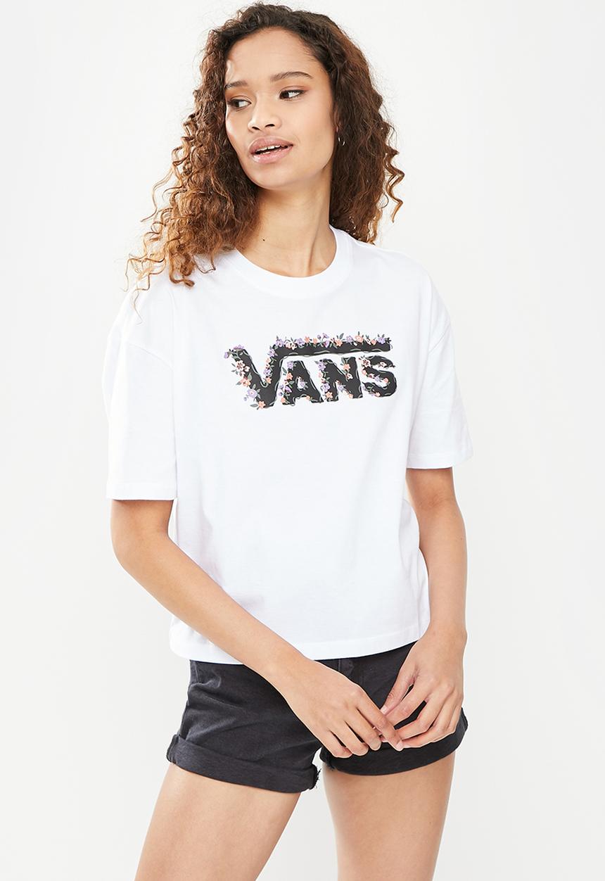 Vans - Rose garden boxy tee - white