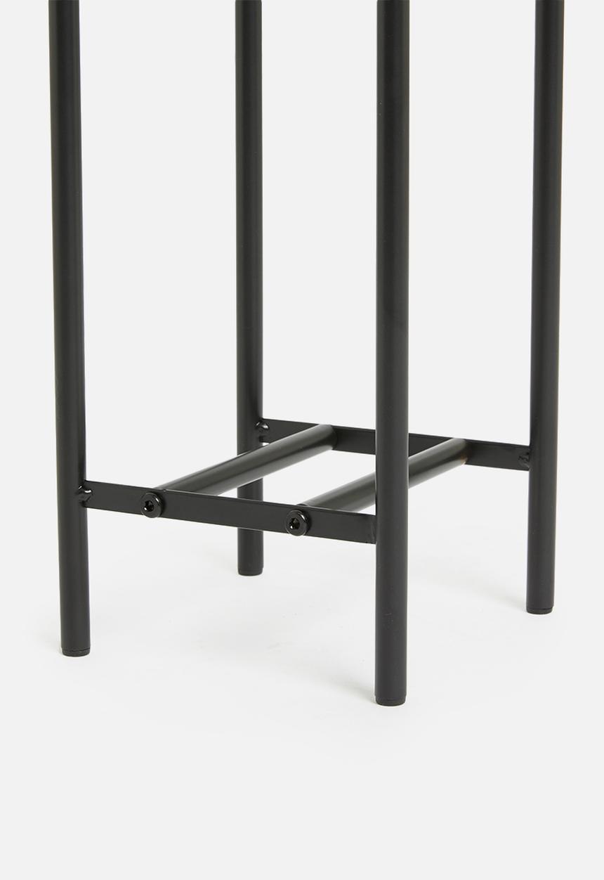 Sixth Floor - Small metal planter with polyresin pot - matte black
