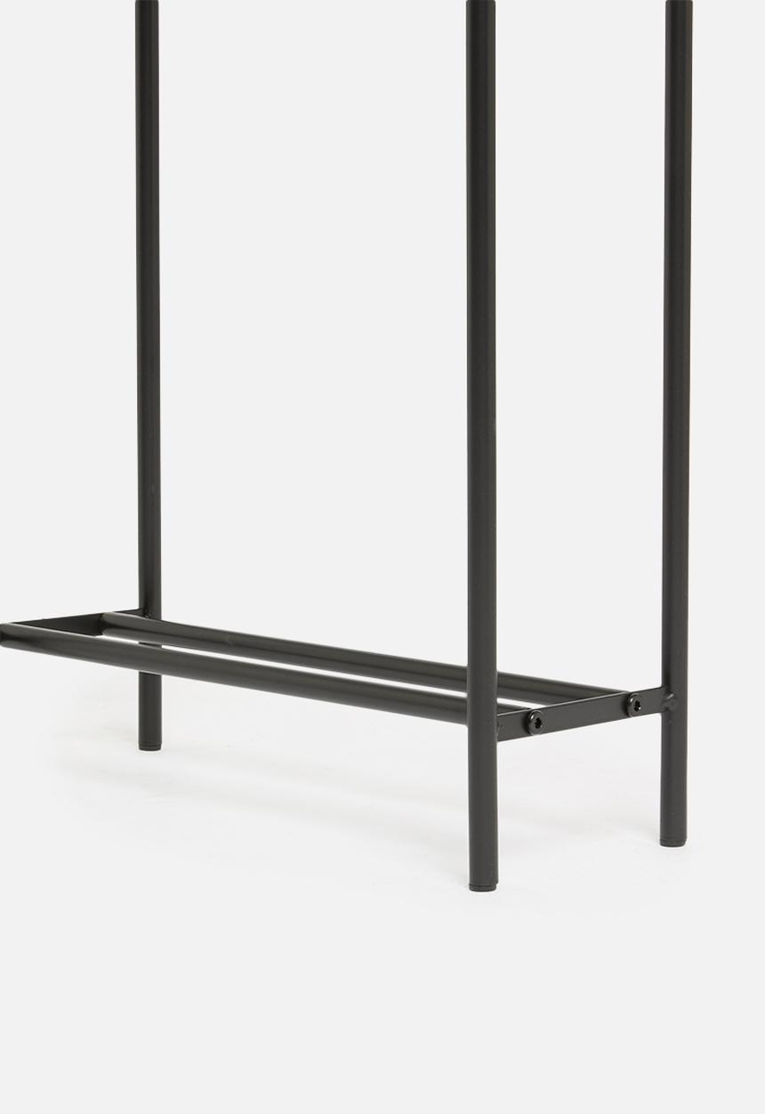 Sixth Floor - Large metal planter with polyresin pot - matte black
