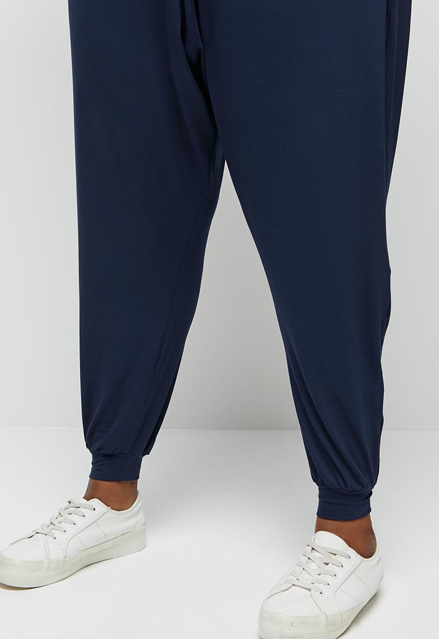 edit Plus - Drop crotch harem - navy
