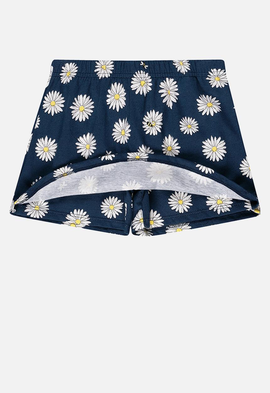 Bee Loop - Girls tee & sunflower shorts set - pink