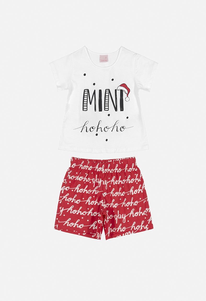 Quimby - Mini tee & shorts pj set - white