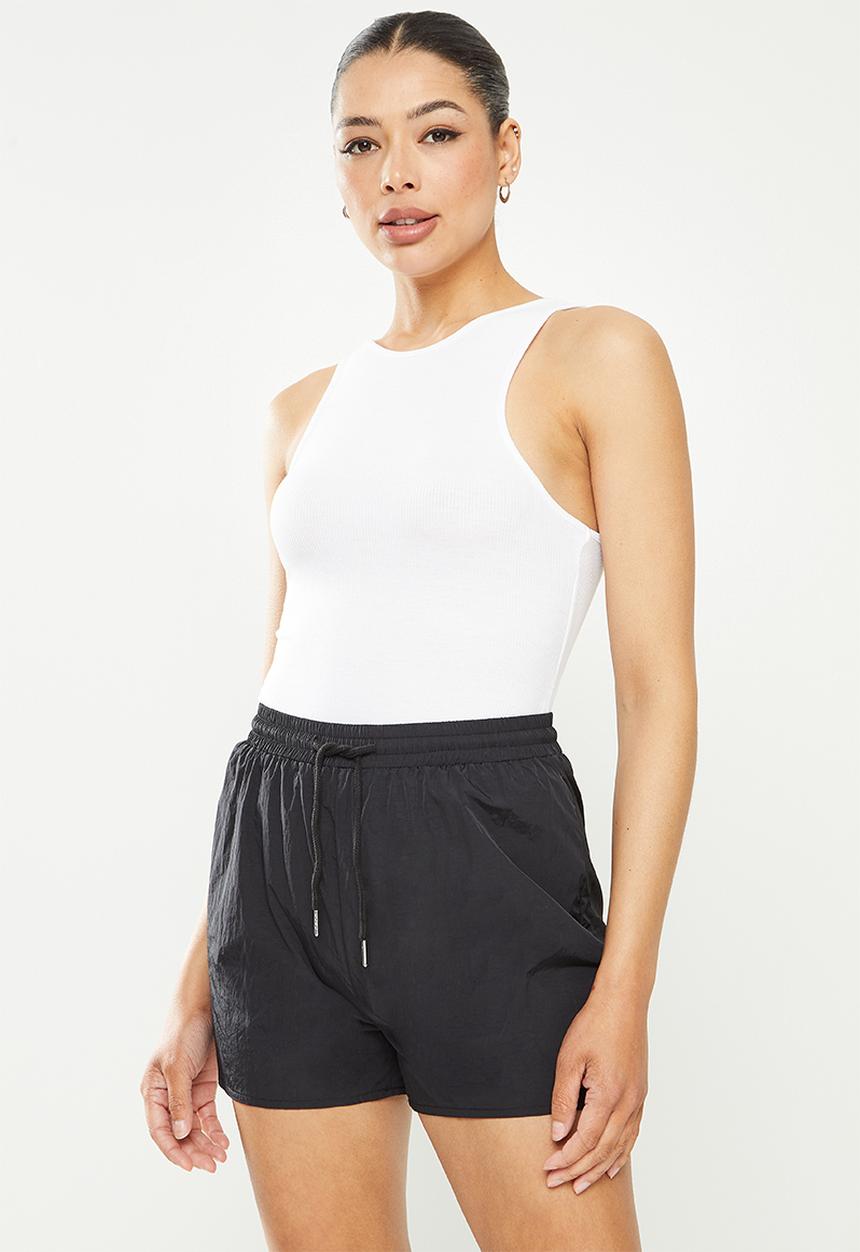 Missguided - Rib racer neck bodysuit - white