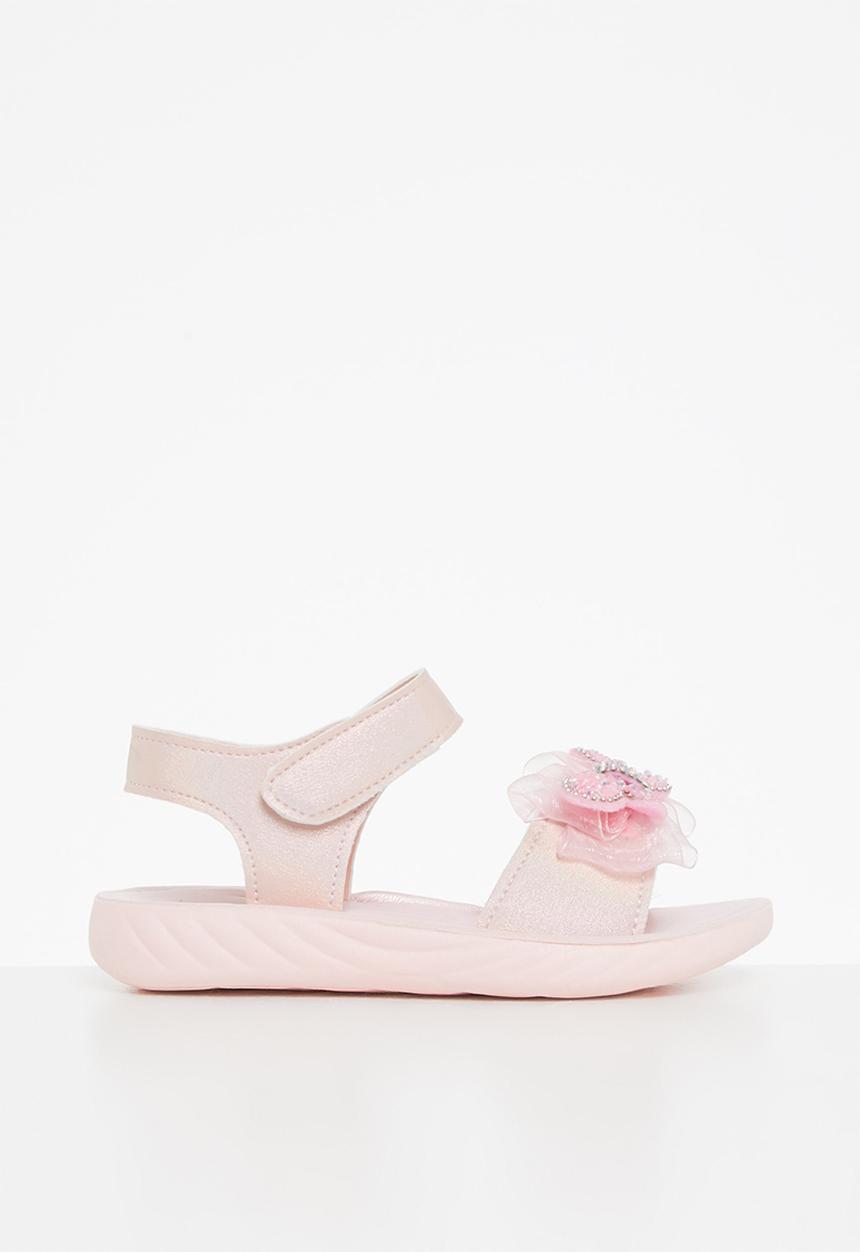 Pop Candy - Girls velcro strap sandal with bow - pink