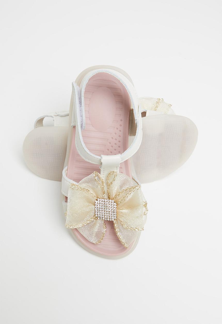 Pop Candy - Girls bow sandal - cream