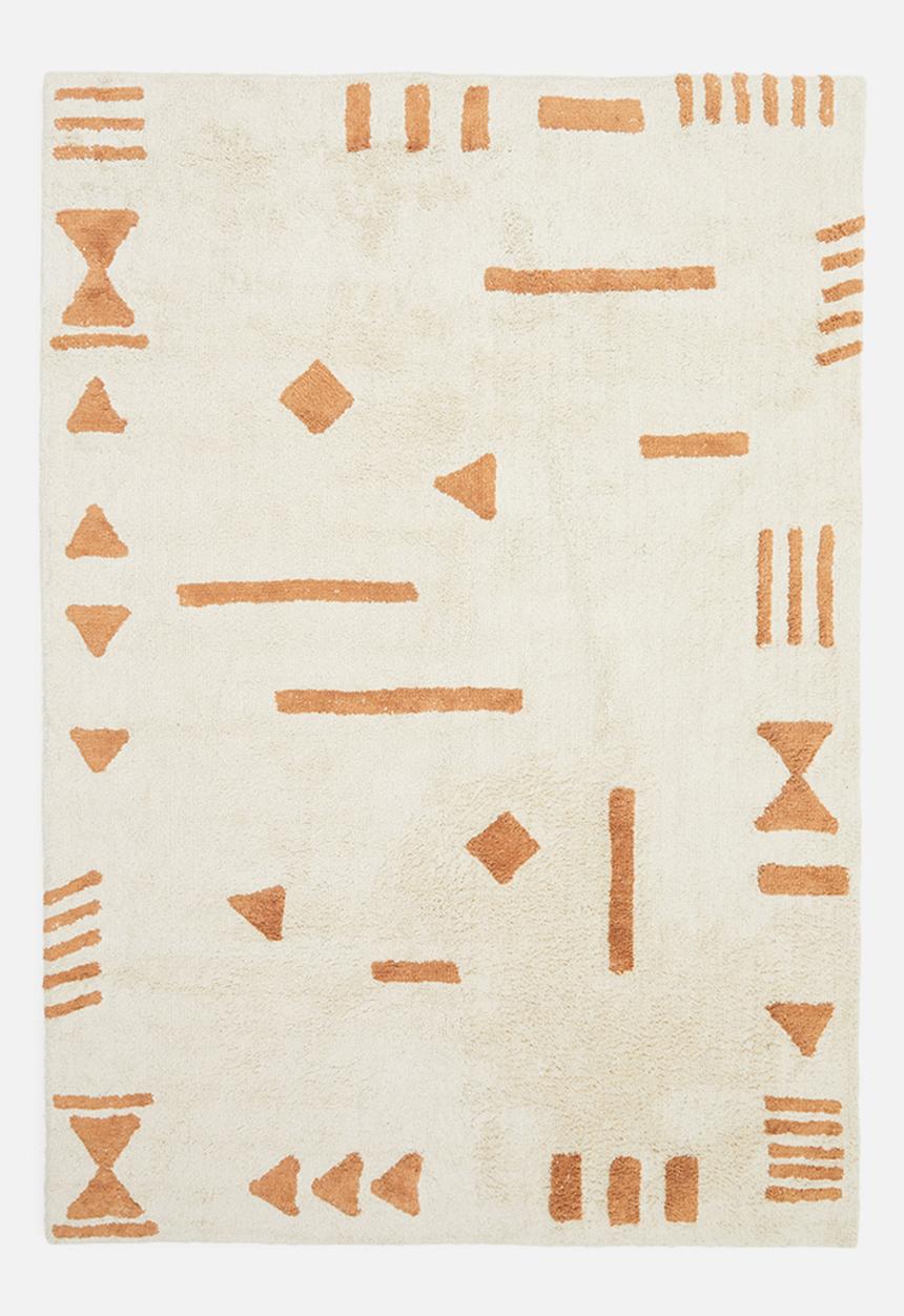 Sixth Floor - Shapes tufted rug - rust