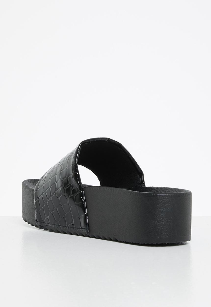 Superbalist - Camela flatform slide - black