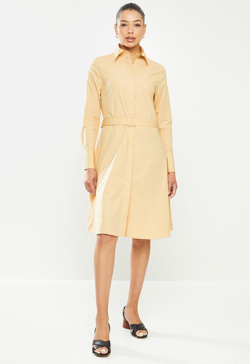 POLO - Sophia long sleeve basic shirt dress - stone
