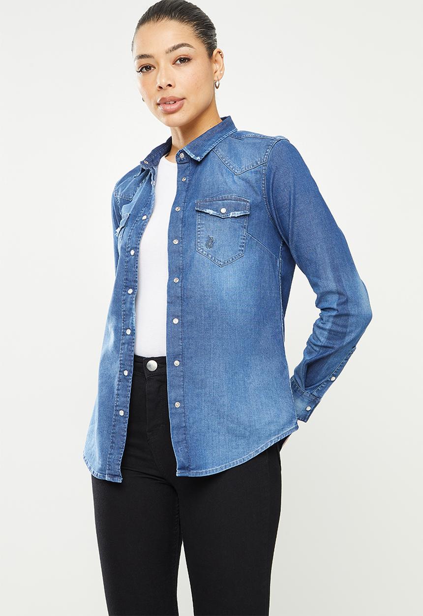 POLO - Robyn western shirt - dark wash