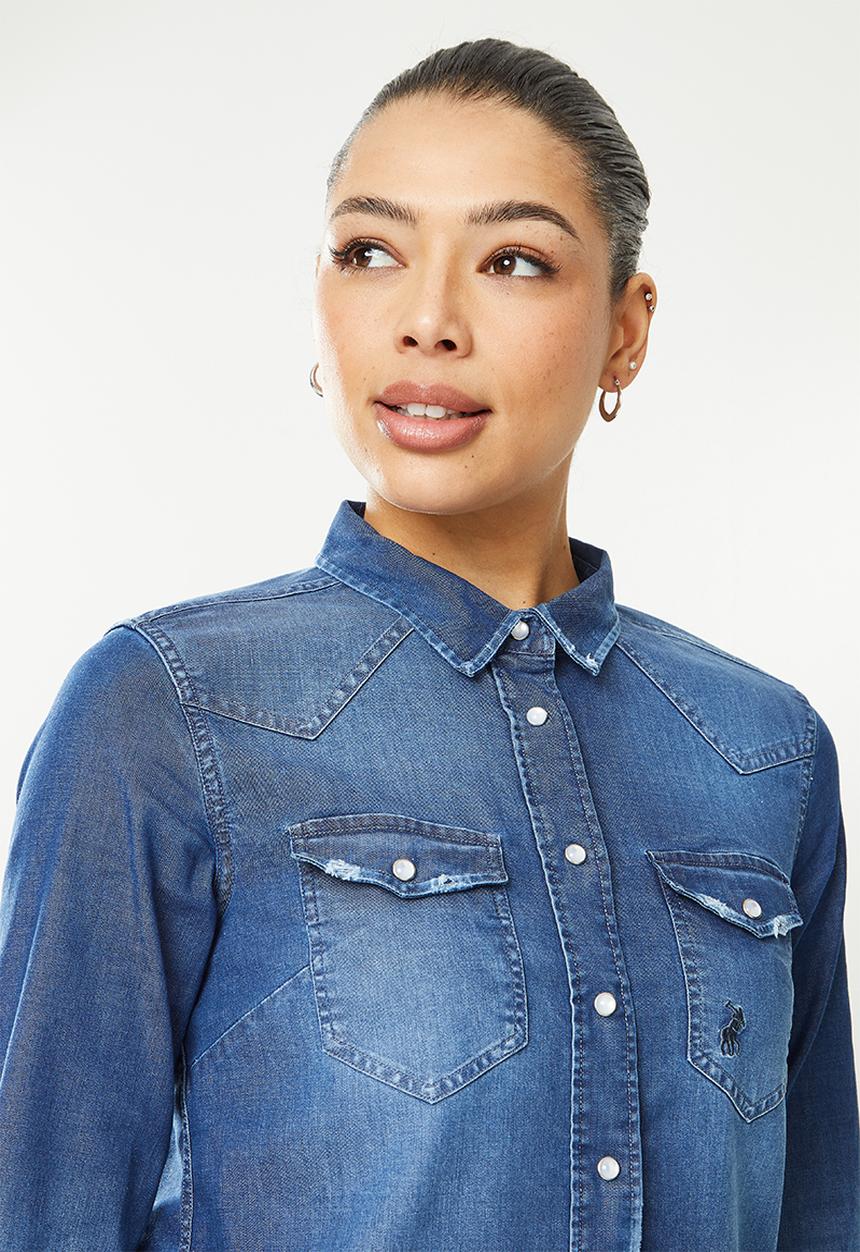 POLO - Robyn western shirt - dark wash