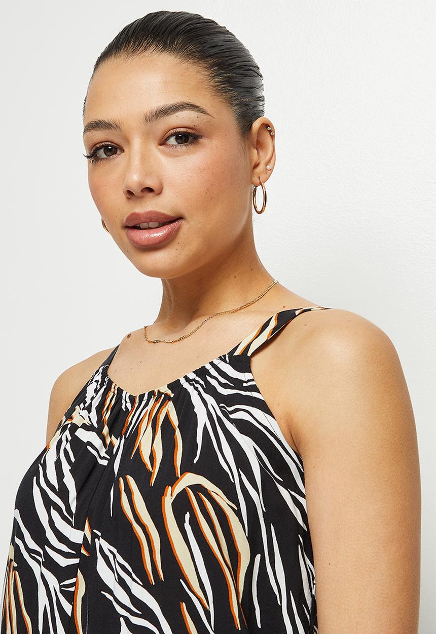 edit - Oversized harem woven jumpsuit - multi