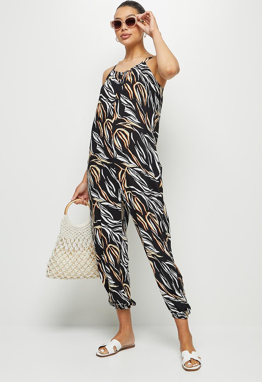 edit - Oversized harem woven jumpsuit - multi