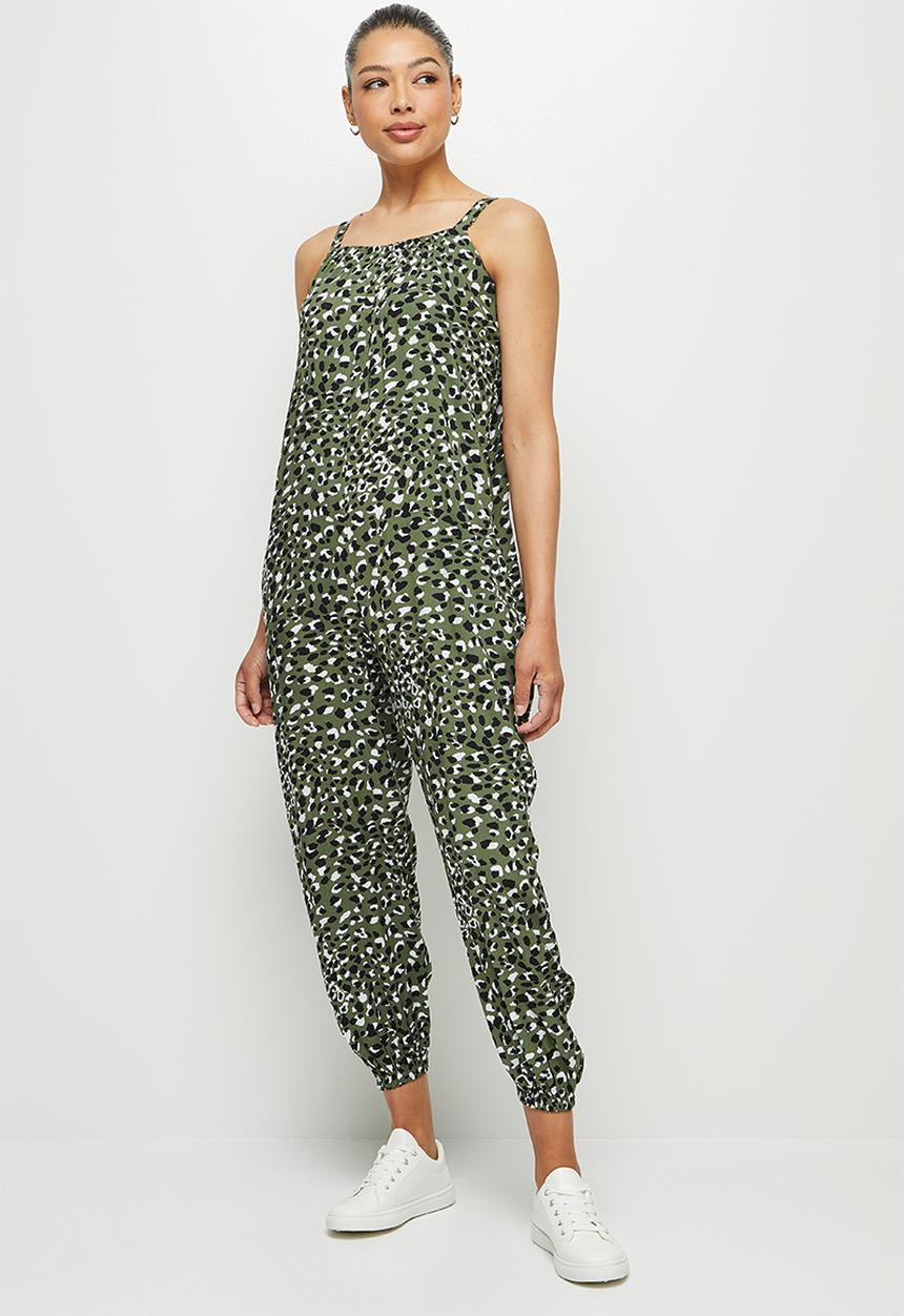edit - Oversized harem woven jumpsuit - multi