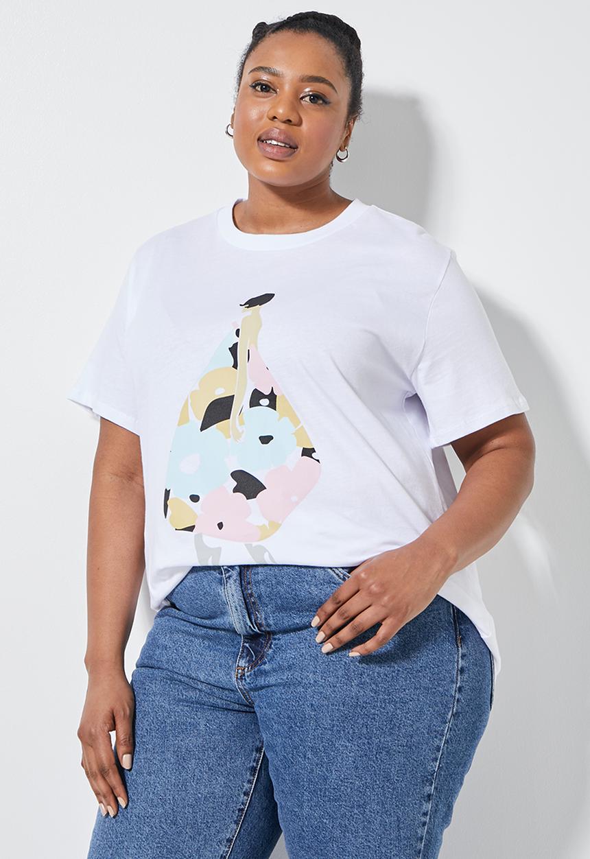 Superbalist - Floral street style tee - white