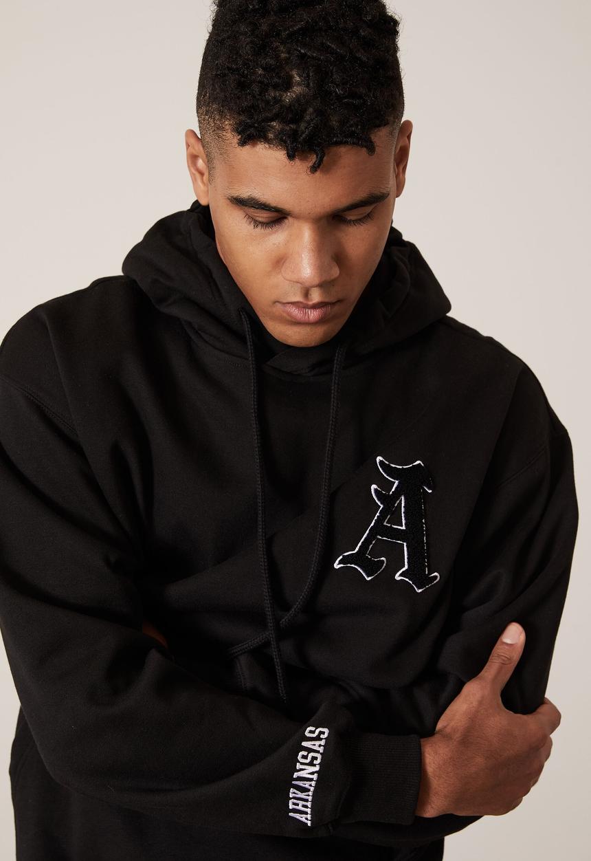 Factorie - Oversized graphic hoodie - black