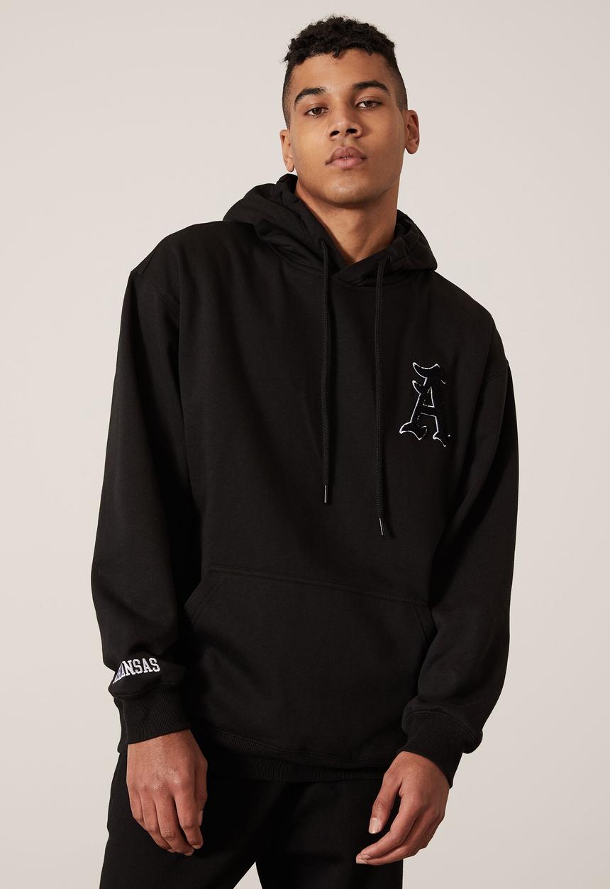 Factorie - Oversized graphic hoodie - black
