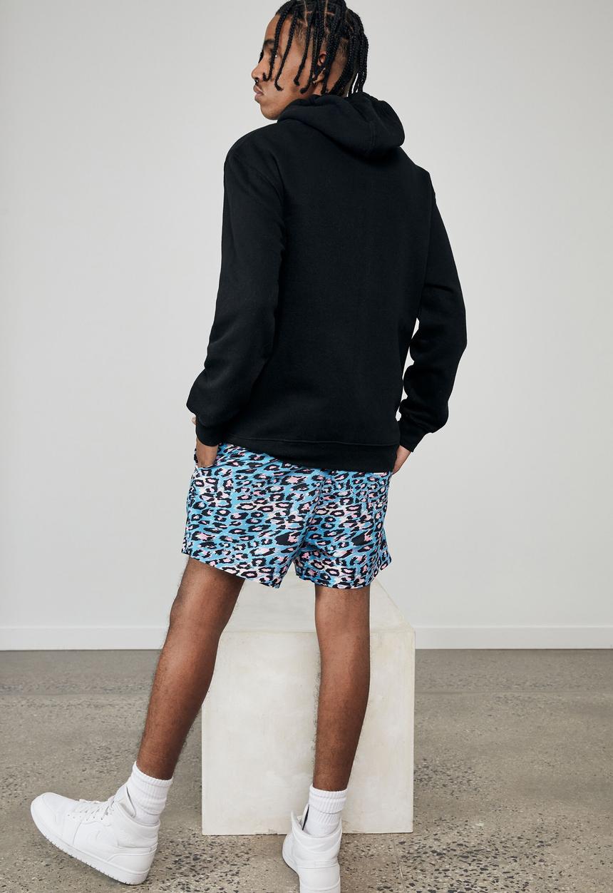 Factorie - Resort short - blue electric cheetah