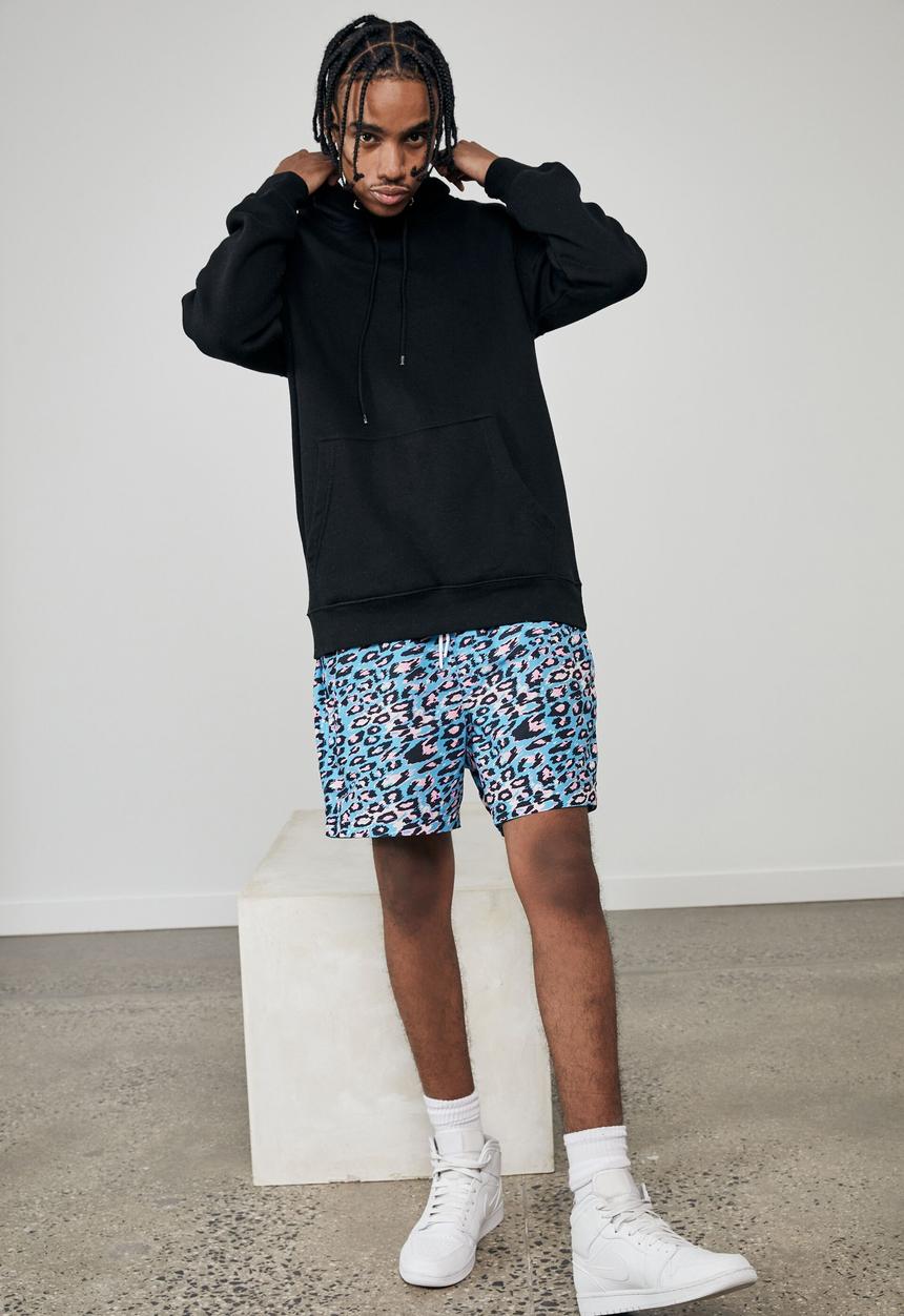Factorie - Resort short - blue electric cheetah