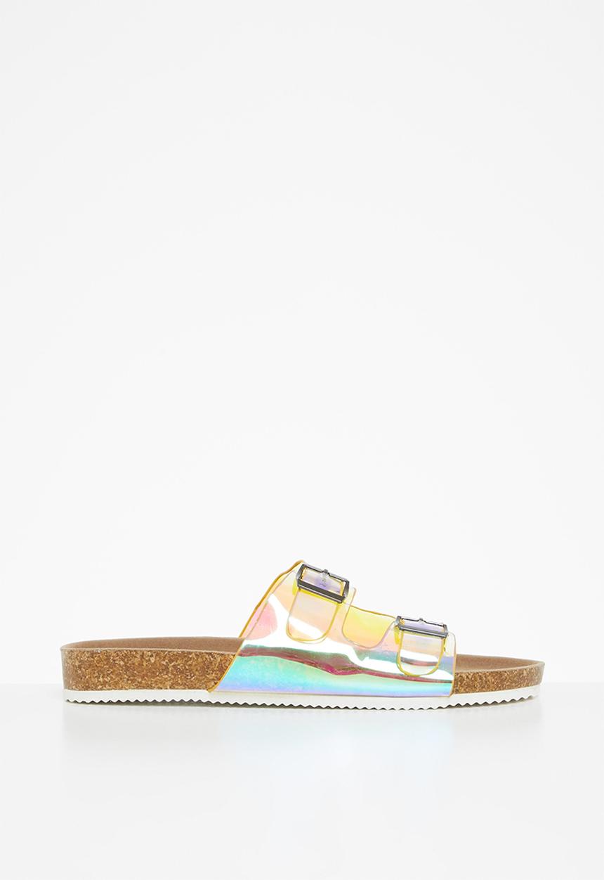 Rebel Republic - Girls metallic slip on sandal - multi