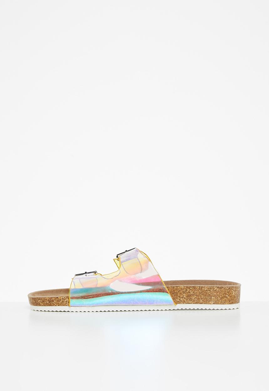 Rebel Republic - Girls metallic slip on sandal - multi