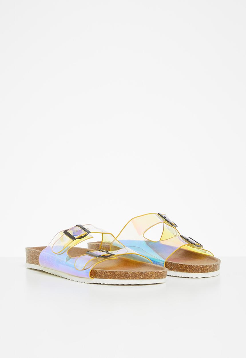 Rebel Republic - Girls metallic slip on sandal - multi