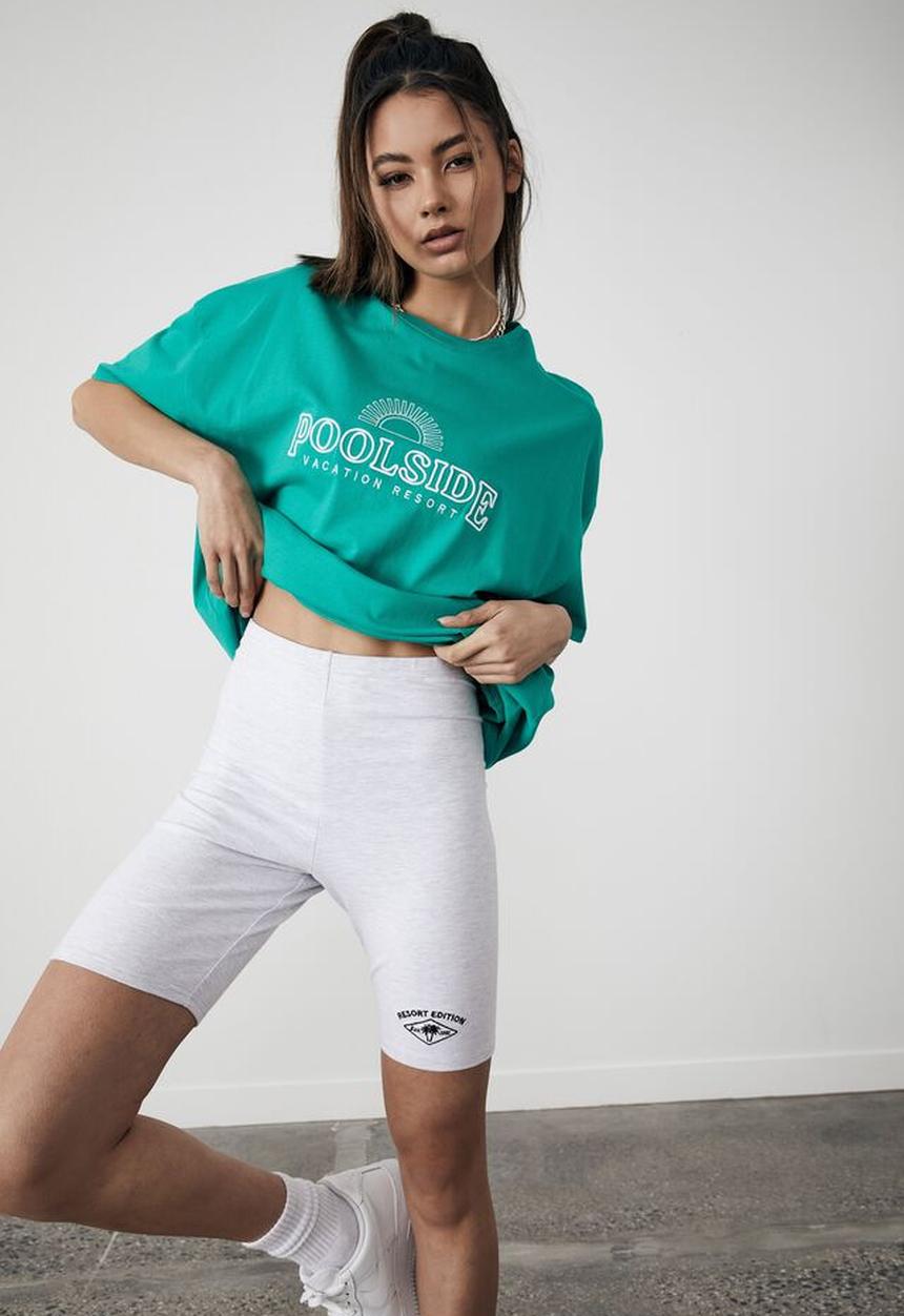 Factorie - Graphic bike short - grey marle