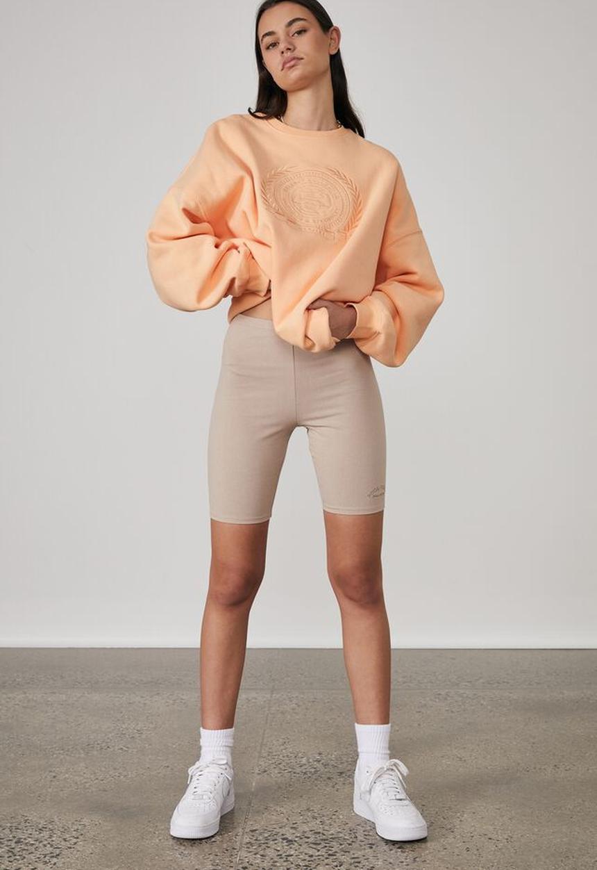 Factorie - Graphic bike short - brown mushroom
