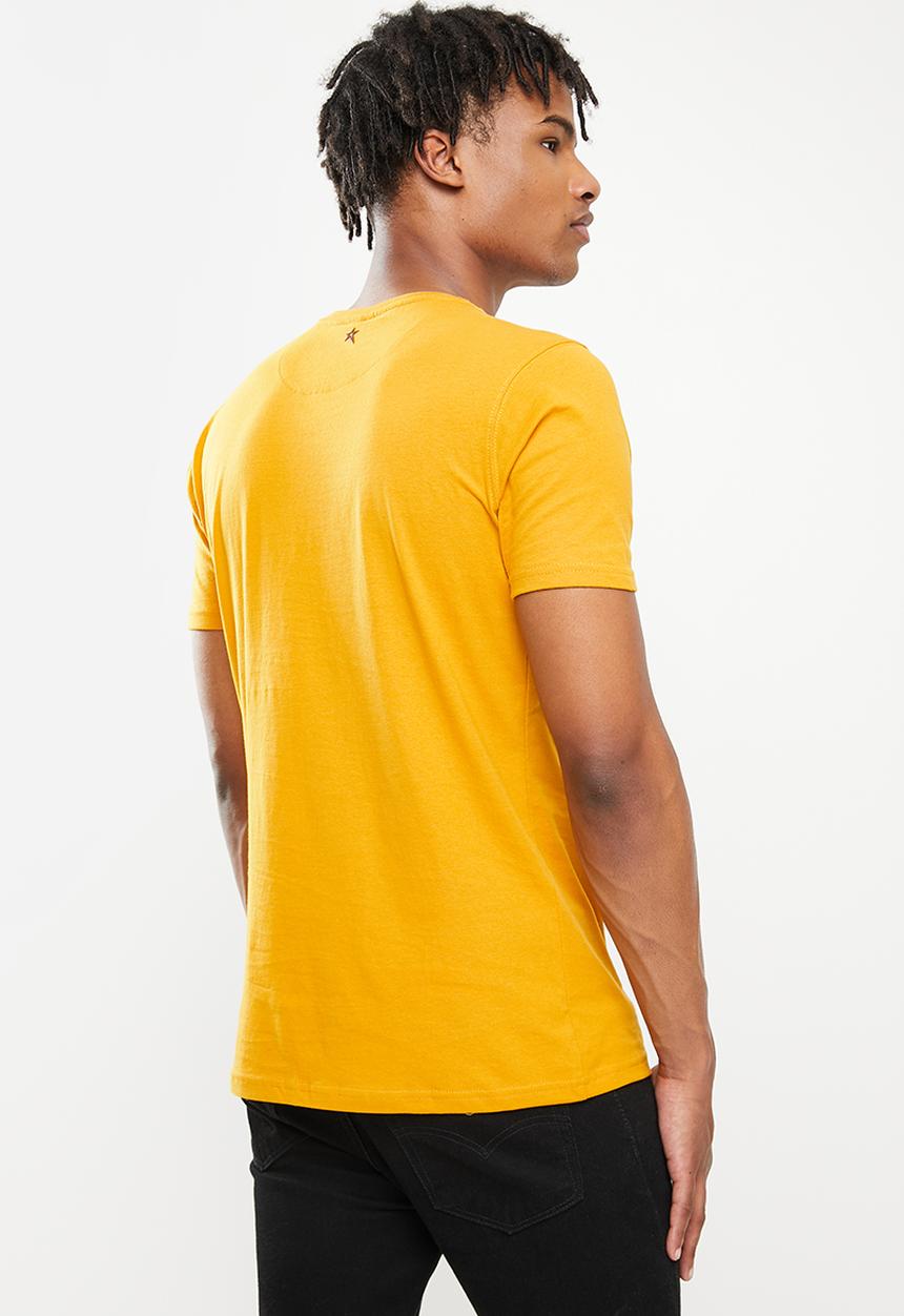 SOVIET - M trafford short sleeve logo tee  - yellow 