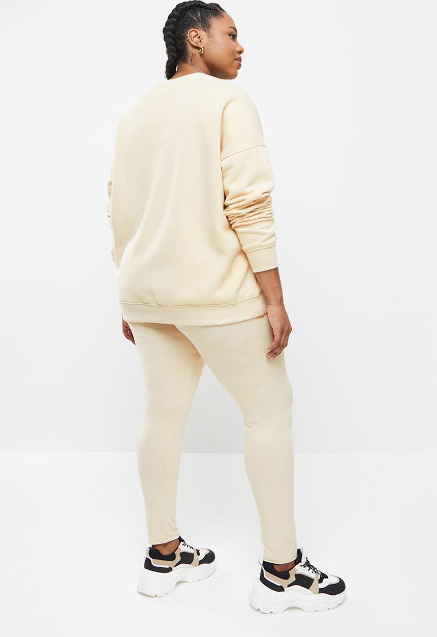 Missguided - Plus oversized sweat & leggings - neutral