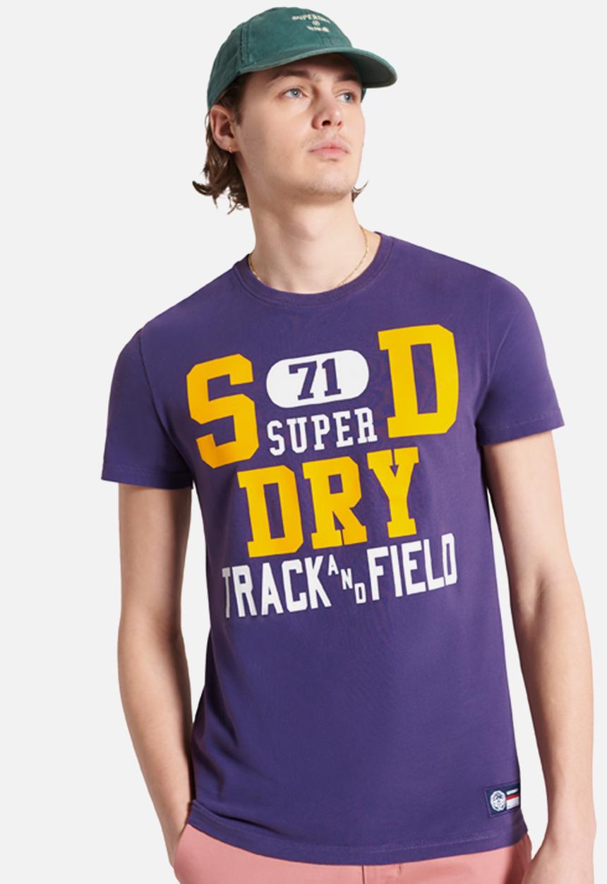 Superdry. - Track and field graphic tee - lex purple