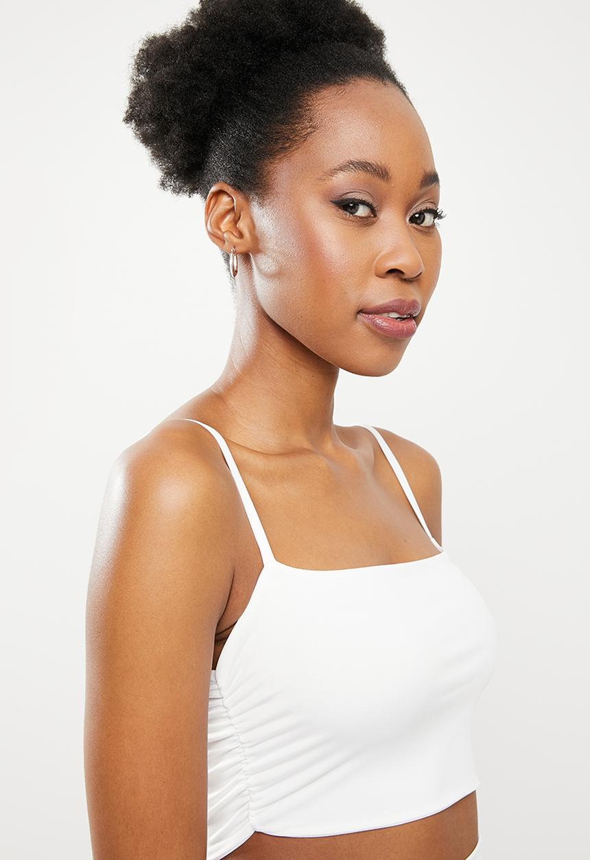 dailyfriday - Strappy crop top & skirt set - white