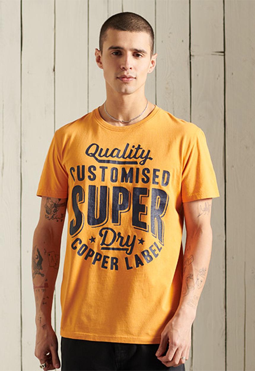 Superdry. - Short sleeve workwear graphic tee - umber sunset