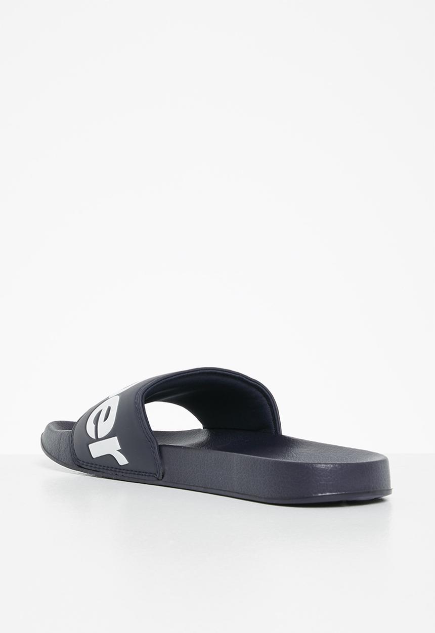 Superdry. - Classic superdry pool slider - navy