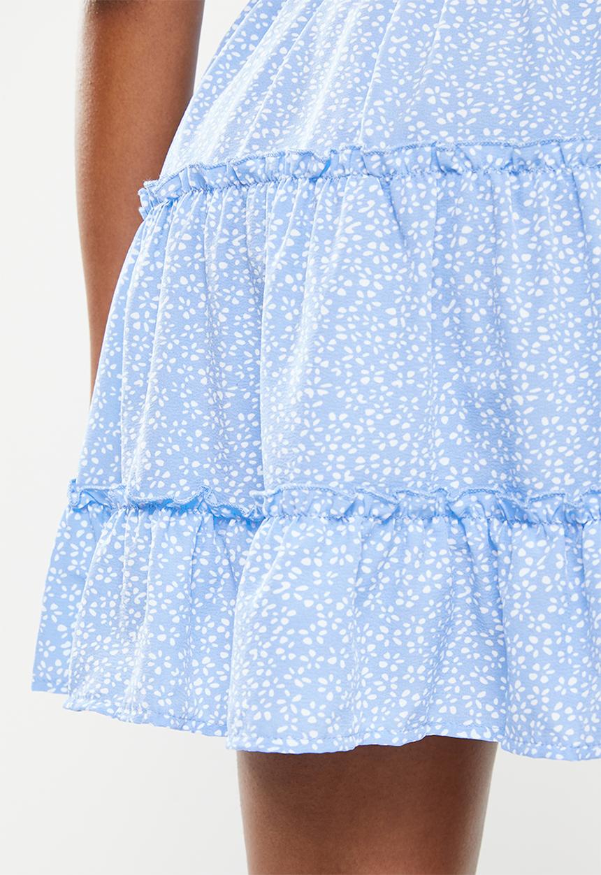 dailyfriday - Tiered mini skirt - light blue