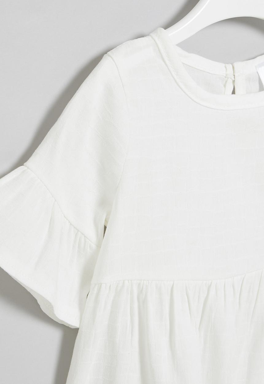 Pop Candy - Baby girls tiered top - white